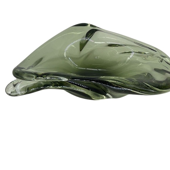 Vintage Smoked Glass Ameba Dish MCM - Picture 6 of 11